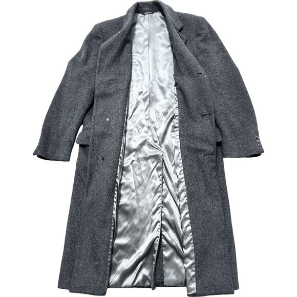 Cricketeer Mens Large Heavyweight Gray Trenchcoat - Picture 2 of 10